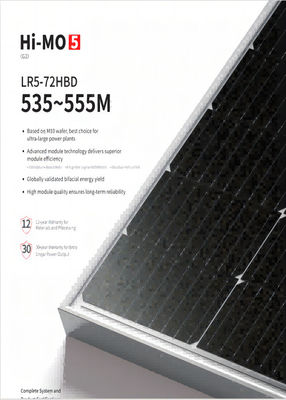 Moduli fotovoltaici bifaciali LONGi Half Cut Longi Solar 555W 535W 540W 545W 550W
