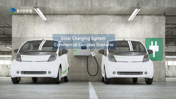 Sistema di ricarica solare commerciale complesso che migliora l'efficienza energetica e il risparmio